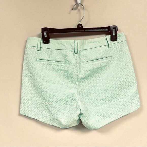 Banana Republic mint green patterned shorts Sz 6 - Picture 3 of 5